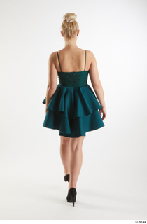 Anneli  1 back view drape dressed green short gown…